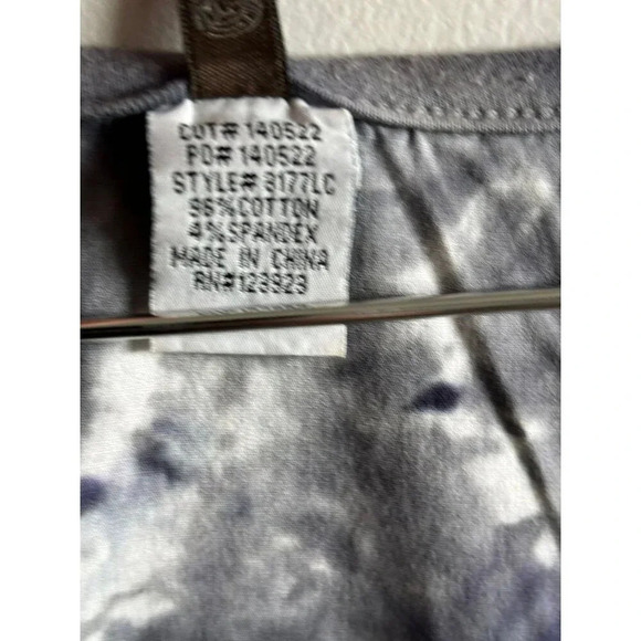 XCVI Art to Wear Asymmetrical Cotton Blend Dress Tie Dye Blue Gray White Sz XS/S - Picture 7 of 7